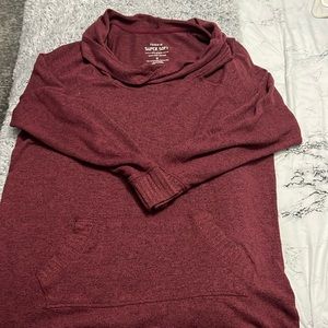 Wine Torrid Cowl Neck Sweater